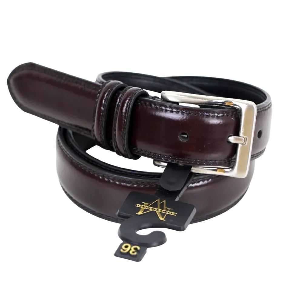 NWT Men's Wearhous BROWN GENUINE LEATHER 1 1/4
